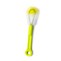 Brosse de nettoyage pour bouchons de bouteilles, en forme de U, poils en nylon, manche circulaire, pour les interstices des couvercles de bocaux, nettoyage de cuisine