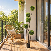 Plante artificielle verte de 180 cm avec pot, grand arbre artificiel pour la décoration intérieure du salon et des espaces commerciaux