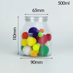 <span class=keywords><strong>Yaourt</strong></span> Thé Baies Noix Fruits Secs Emballage Bouteille 500g 1000g PET En Plastique Transparent Bocal Scellé pour Légumes Marinés - Product Image 2