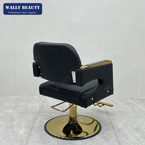Sillón de Barbería Wally Beauty Negro y Dorado 2025 Silla de Estilo para Estudio y Salón de Belleza - Product Image 6