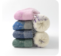 Chaussettes de ski en laine mérinos personnalisées, épaisses, chaudes, en bouclette, mi-mollet, pour la randonnée