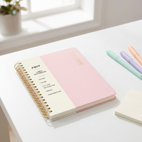 Cuaderno Espiral A5 de Tapa Dura 2026-2027, Diario Personalizado con Impresión a Medida para Escritura Diaria y Reuniones de Negocios, Gran Venta