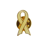 Broche épinglette personnalisée en émail rose pour la sensibilisation au cancer du sein et à la santé mentale, avec ruban
