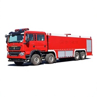 Truk Pemadam Kebakaran Tangki Air Baru 8x4 25000L Heavy Duty Diesel Pumper dengan Selang Meriam Air untuk Pemadam Kebakaran Kota