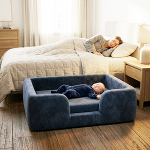 Lit de sol pour enfants en mousse souple et sûre, design Montessori OEM, matelas pour bébé, 175*100*45cm, lavable, en velours, pour chambre à coucher - Product Image 1