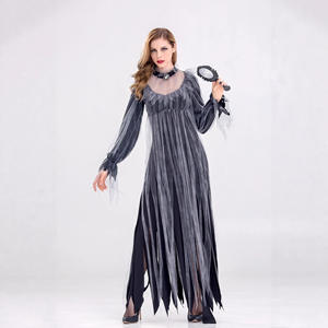 Disfraz de Novia Vampiro Fantasma de Halloween Luolan - Mezcla de Algodón y Elastano, Traje Negro para Mujer Adulta para Fiestas de Disfraces - Product Image 4