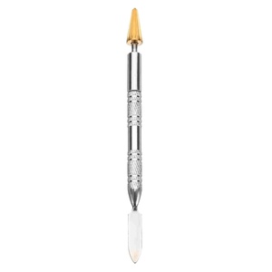 หัวปากกาทองแดงสองหัวปากกาหนังขอบน้ำมันย้อมปากกา applicator สีอย่างรวดเร็วเครื่องมือลูกกลิ้งทาสีสำหรับ DIY เครื่องมือหัตถกรรมเครื่องหนัง - Product Image 3