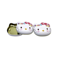 Boîte en fer blanc personnalisée et recyclable en forme de tête de chat pour emballage cadeau de rouge à lèvres, bijoux et colliers