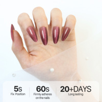 Ongles artificiels AIERFEI en gel souple, forme amande longue, luxe, 24 pièces, logo personnalisé acceptable, haute qualité pour femmes, design luxueux