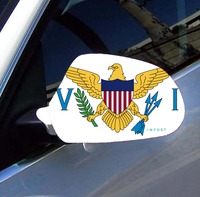 Housse de protection pour rétroviseur de voiture avec drapeau de Trinité-et-Tobago (lot de 2) en tissu extensible avec bords renforcés