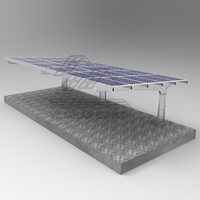 10 kw solaire carport photovoltaïque Installer Structure étanche solaire pv carport système de montage
