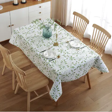ผ้าปูโต๊ะไม้ไผ่ PVC กันน้ําและกันน้ํามันสําหรับโต๊ะ TA015