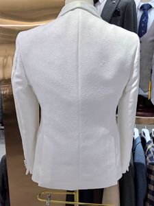 T3006 lujo boda <span class=keywords><strong>Terno</strong></span> hombres trajes novio blanco traje chaqueta pantalones <span class=keywords><strong>chaleco</strong></span> tres piezas Slim Fit traje Masculino Blazer - Product Image 4