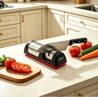 Aiguiseur de couteaux manuel haute performance Hiamea H1050 pour la maison et la cuisine, 1 étape, diamant, écologique