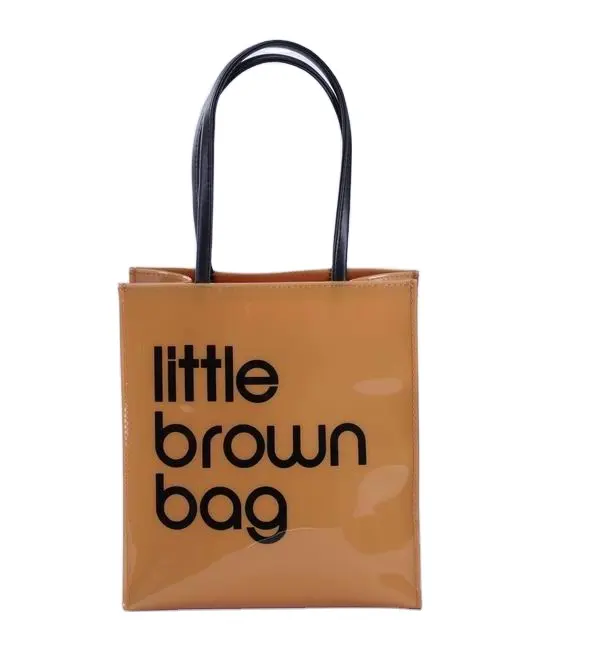 Novo produto marrom pequeno saco pequena bolsa neon saco do pvc fantasia bolsas aceitar baixo MOQ