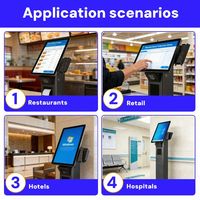 Kiosque de paiement et de commande autonome ZDV Genevision 15,6 pouces avec écran de menu numérique, Wi-Fi intégré, design portable - Vente flash usine
