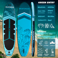 Planche de paddle gonflable Skatinger Pro 11 pieds, large planche de surf avec 14 anneaux en D, équipement de pêche pour pêcheurs
