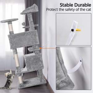 Produk hewan peliharaan tiang cakar kucing dan pohon panjatan dengan tiang sisal nyata - Product Image 2