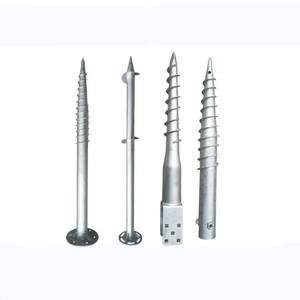 Sistema de Montaje Solar de Tamaños Personalizados, Pilotes Helicoidales de Acero Galvanizado por Inmersión en Caliente para Cimentaciones, Carga de Viento de 60 m/s - Product Image 3