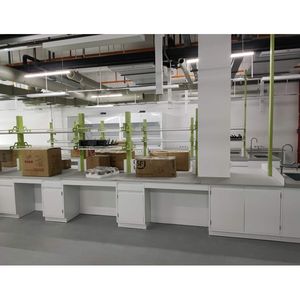 Top <span class=keywords><strong>Quality</strong></span> Laboratory <span class=keywords><strong>Furniture</strong></span> Island Bench Alta Qualidade Resistência À Corrosão e Água Proof Center Steel Table - Product Image 4