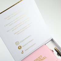 Carnet de notes A5 en cuir PU relié rigide, planificateur, journal personnalisé avec logo, agenda de bureau, ensemble cadeau d'entreprise avec stylo
