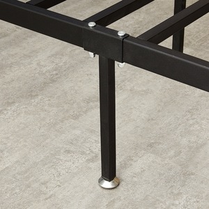 Lit robuste de haute qualité pour la maison, prix d'usine, grande taille, structure en acier et en bois, cadre de lit - Product Image 5