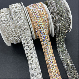R005, cadena de diamantes de imitación de cristal brillante personalizada, adorno de hierro en diamantes de imitación para <span class=keywords><strong>Germant</strong></span> - Product Image 1
