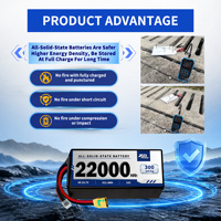 Dronlar için Pil 22000mah 6S 23.7V 22Ah 300Wh/kg Tamamen Katı Hal Lipo Pil Tarım Dronu için