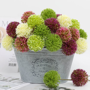 Bundle of 6 Stems Artificial Allium Ball <b>Flower</b> Stems Realistic Dandelion Onion <b>Flower</b> for Home Wedding <b>Vase</b> Decor - Product Image 6