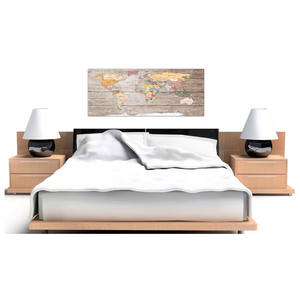 Grande tela di legno decorativa in legno world <span class=keywords><strong>atlas</strong></span> <span class=keywords><strong>map</strong></span> sign wall hanging art print home decor - Product Image 2