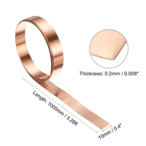 QUARKZMAN Lot de 2 rouleaux de feuilles de cuivre non allié, épaisseur 0,2 mm, 99,95 % pur, bobine étanche pour électronique de construction et bricolage (0,4 pouce x 3,28) - Product Image 2