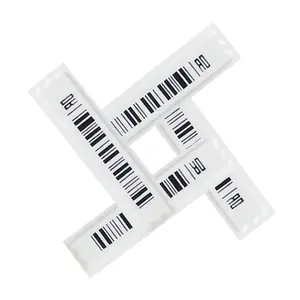 Fashion e-Bit 45*11*2 mm ABS White EAS AM 58 KHz Bar code DR Soft Label Supermarket Anti-theft Sticker