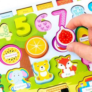 7 in 1 Number Color Occupation Fruit <b>Animal</b> Learning Toys Wooden Magnetic Fishing Board for Toddlers - Product Image 4