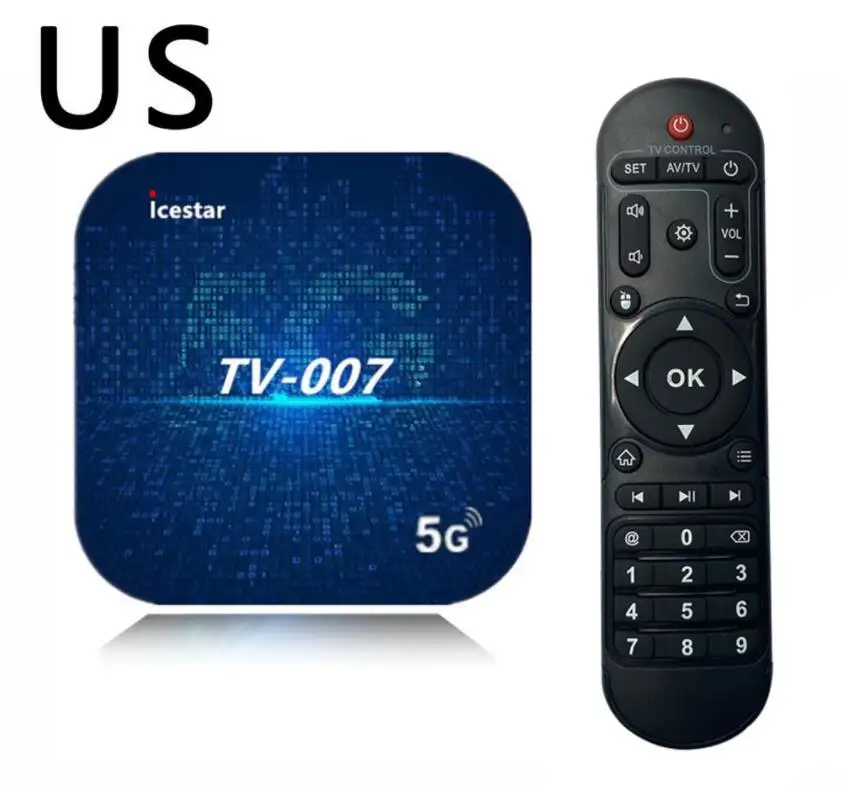 TV007 Amlogic स्मार्ट एंड्रॉयड 10.1 टीवी बॉक्स 4GB 2GB रैम 16GB 32GB रॉम 2.4G 5 जी वाईफ़ाई 1000M लैन यूएसबी 2.0 4K HD सेट टॉप बॉक्स