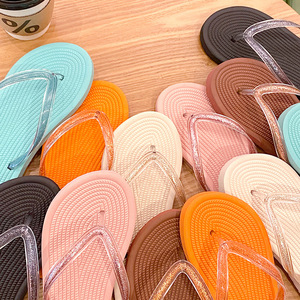 Nouvelles sandales brillantes <span class=keywords><strong>et</strong></span> tendance toutes saisons, imperméables, pour <span class=keywords><strong>femme</strong></span>, idéales pour la plage <span class=keywords><strong>et</strong></span> le voyage, avec entre-doigts - Product Image 4