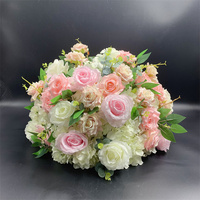 Boules de fleurs en soie personnalisées en gros pour centres de table de mariage, boules de fleurs artificielles pour la décoration de mariage