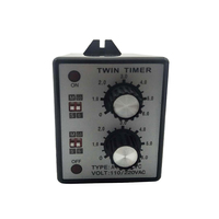 Naidian 50/60Hz Twin Timer 6S 60S 6M 60M ATDV-NC Kontrol Ganda Mekanis Daya Rendah 5A 110V-220V Bersertifikat CCC Relay Waktu Hitam