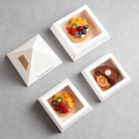 Boîte pyramide en papier Boîtes d'emballage à gâteaux pyramidales Boîte cadeau au design unique pour emballage de qualité alimentaire de biscuits au chocolat avec poignée