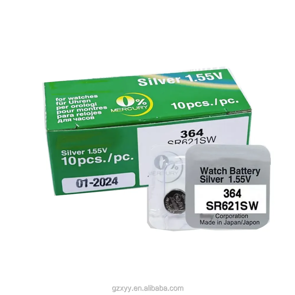 고품질 소니 OEM SR626SW 377 은 산화물 버튼 배터리 1.55v 버튼 배터리 sr626sw