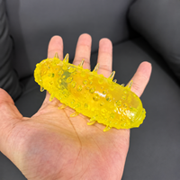 Jouet sensoriel anti-stress Vaseline Squishy Concombre de mer transparent à picots, à presser, cadeau de fête pour enfants, vente en gros