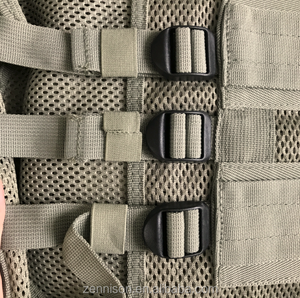 ゼニソンカスタムロゴタクティカルベスト通気性ブラックトレーニングアウターウェアジッパー開閉式耐久性デザイン - Product Image 6