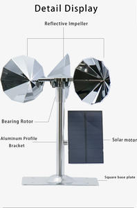 N8-1 태양광 음성 조류 퇴치 장치 360도 광범위 반사 회전 프리즘 컵 바람 동력 회전 거울 - Product Image 4