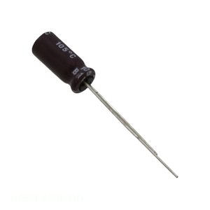 ตัวเก็บประจุผ่านรูรัศมี47 uF 20% 25V ตัวเก็บประจุ UPB1E470MDD 47 uF - Product Image 1