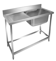 Évier de cuisine professionnel en acier inoxydable 304 pour restaurant, table de préparation pour le nettoyage du poisson avec double évier, fournisseurs de comptoirs