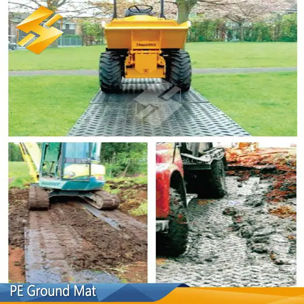 4x8 HDPE ground protection mats for heavy equipment