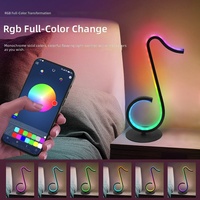 Lámpara LED con Notas Musicales, Luz Ambiental RGB, Activación por Sonido, Control Inteligente por Aplicación, Alimentación USB, Lámpara de Escritorio Nocturna para Sala de Juegos o Dormitorio