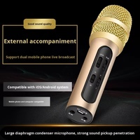 Microphone pour téléphone portable C11 / Microphone pour TikTok Live Song Card, pour salutations et chansons