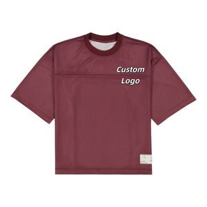 T-shirts personnalisés, T-SHIRT EN MESH, couture sur la poitrine et le dos, logo brodé, collection personnalisée, patch, coupe ample, T-shirt surdimensionné pour homme - Product Image 1