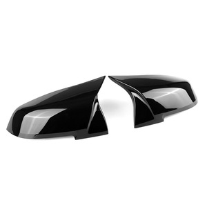 สำหรับ BMW ซีรีส์ 1234 X1/F20 F22 F30 F32 ชุดเปลี่ยนฝาครอบกระจกมองหลังทรงแตร สีดำเงา ทำจากพลาสติก ABS - Product Image 2