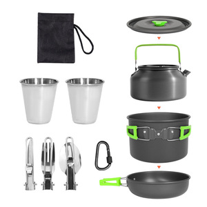 Taşınabilir Kompakt Hafif Alüminyum Alaşımlı Kamp Yemek Pişirme Seti Sote Tencereleri Tencere Kapağı 3-4L Kapasiteli İndüksiyon Ocaklara Uygun - Product Image 2